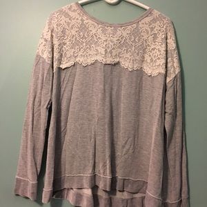 XXl tie back sweater. Beautiful lace detail!
